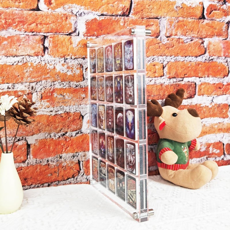 WEIMINLI 25-Slot Wall-Mounted Acrylic Display Case for Zippo Lighters - Clear Collector Cabinet, for Men and Lighter Enthusiasts - Image 5